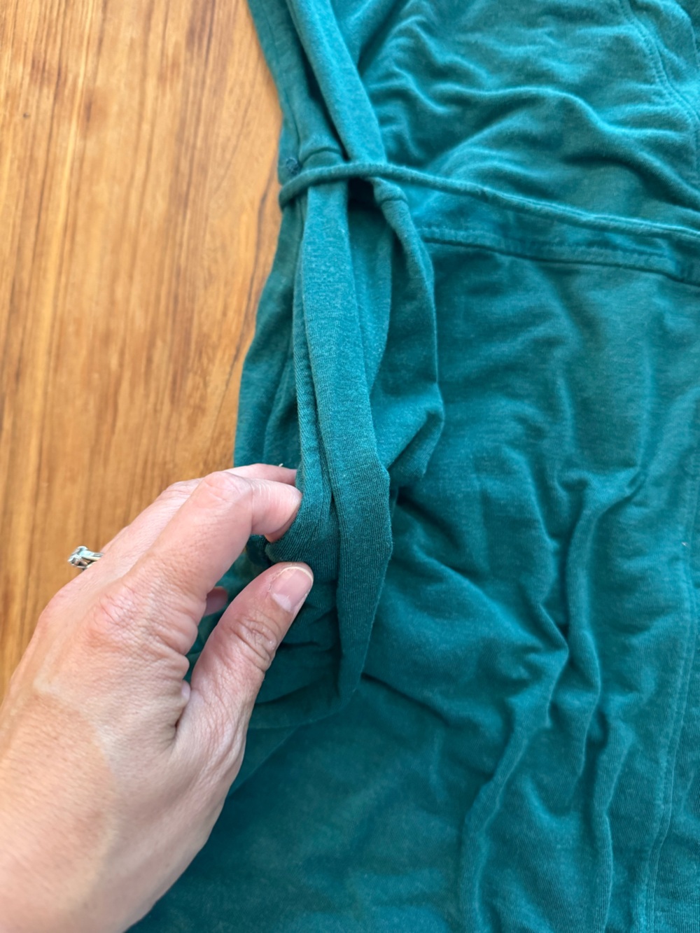 Prana Wrap Dress Women’s Small Blue Green Tank Midi Dress - Picture 5 of 11